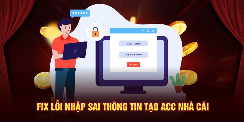 Fix lỗi nhập sai thông tin tạo acc nhà cái