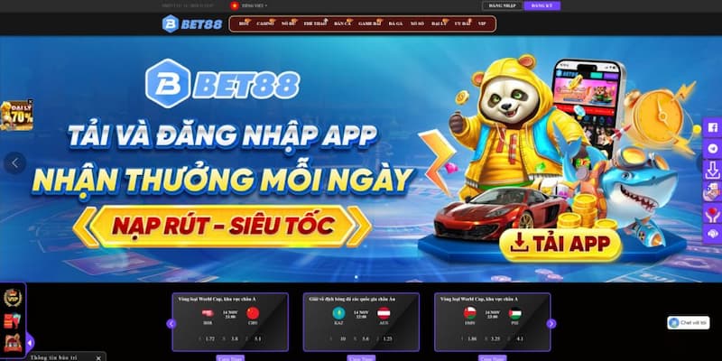 Truy cập ứng dụng Bet88 khi web bị chặn